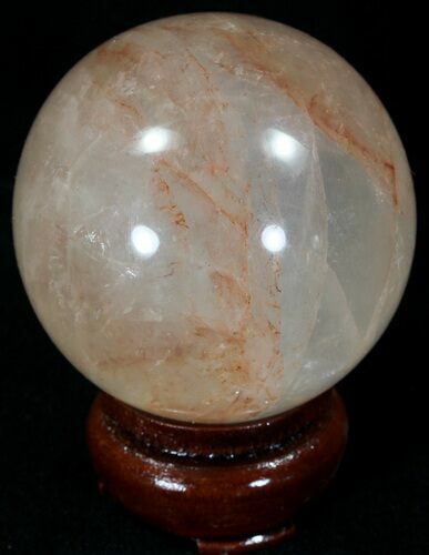 Polished Hematoid (Harlequin) Quartz Sphere #32111